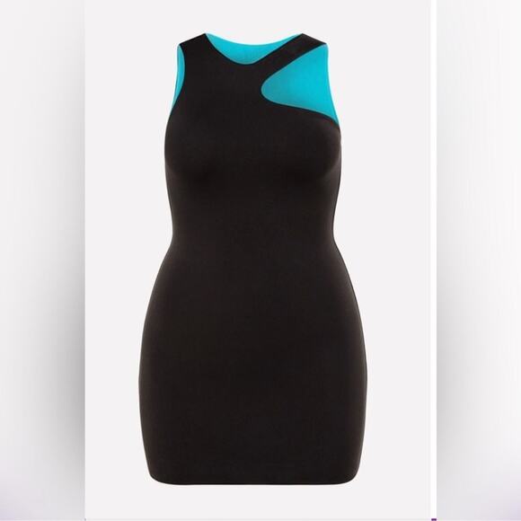 Yitty Fabletics Major Label Black Compression Mini Cut Out Dress Size 2X NWT - Picture 4 of 15